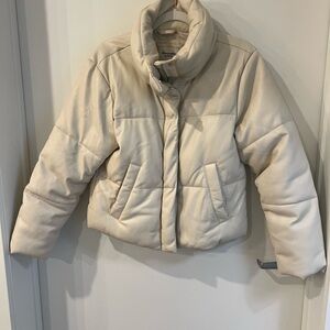 Abercrombie & Fitch Ivory Puffer Jacket Small